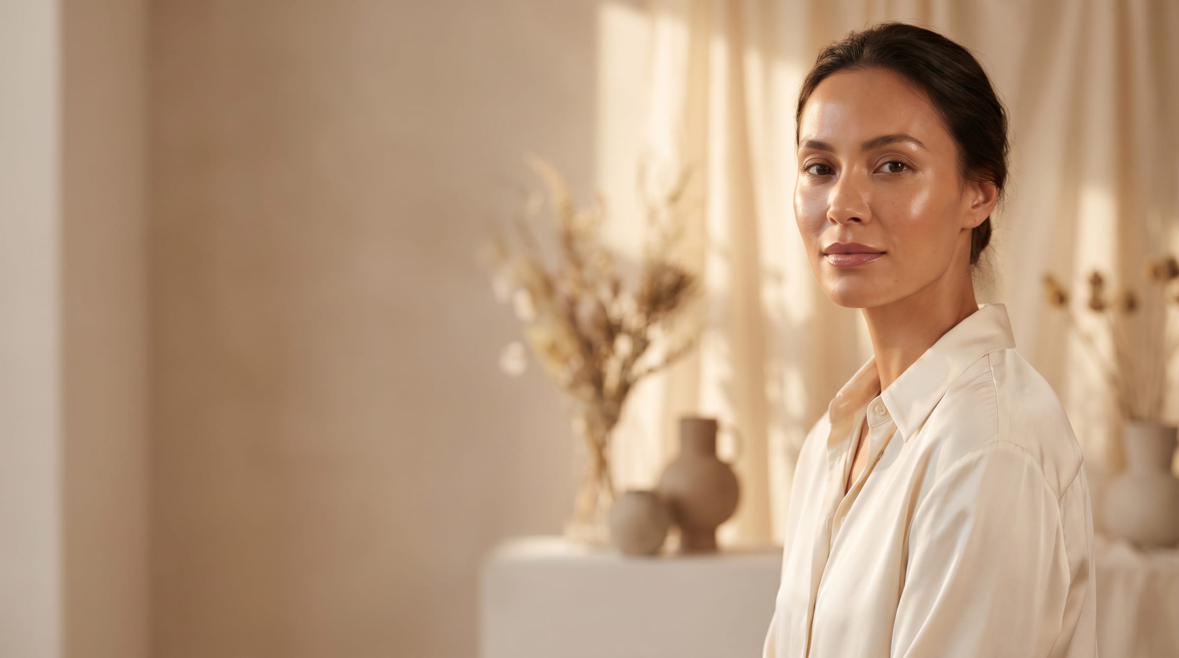 The serene, light-filled interior of Enchanted Medical Aesthetics
